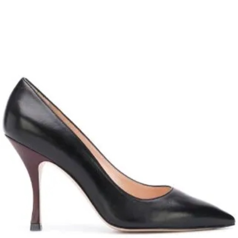 NIB Stuart Weitzman Tippi 95mm black leather heels - Size 10